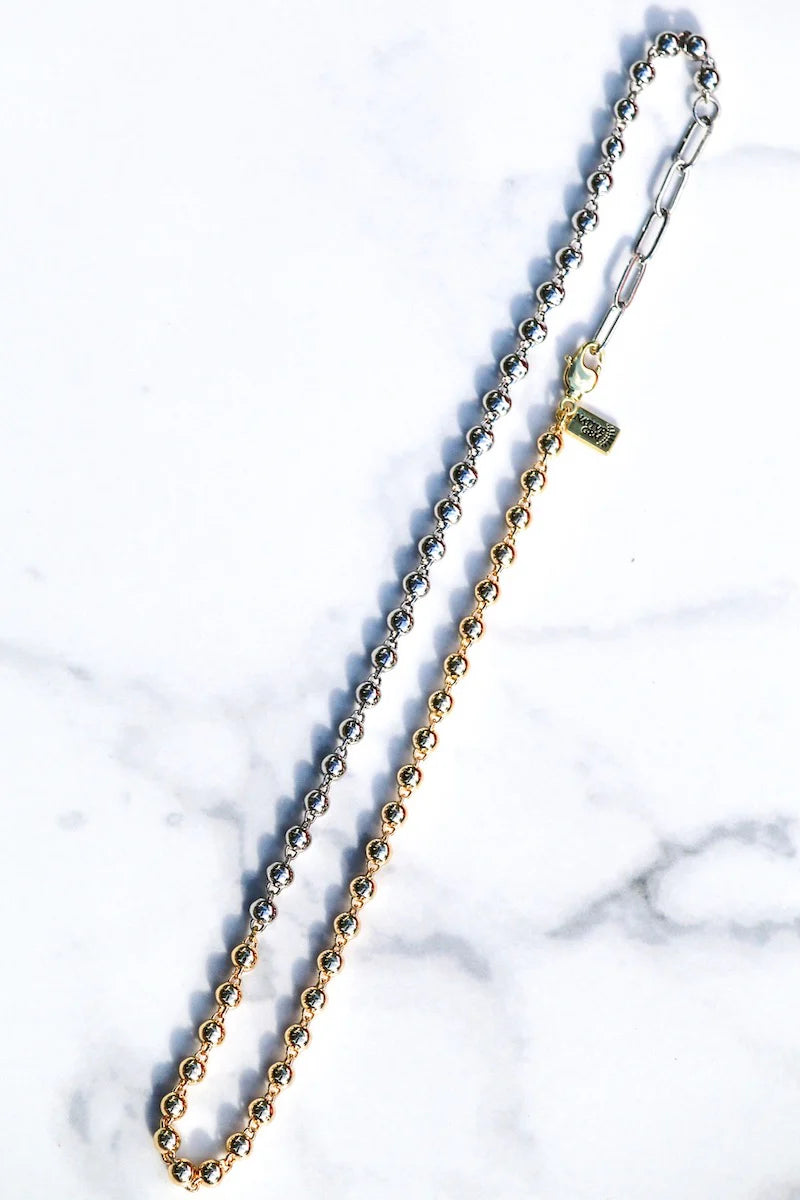 NATIVE GEM Duo Ball Chain Necklace