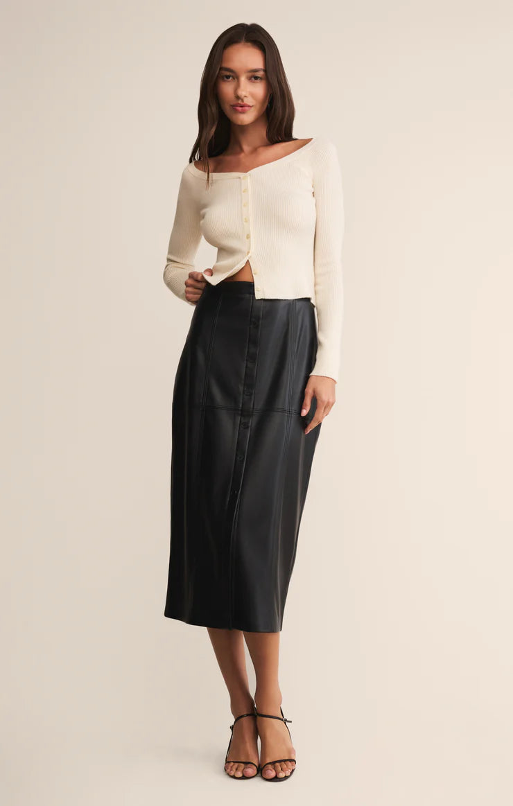 Reine Faux Leather Skirt