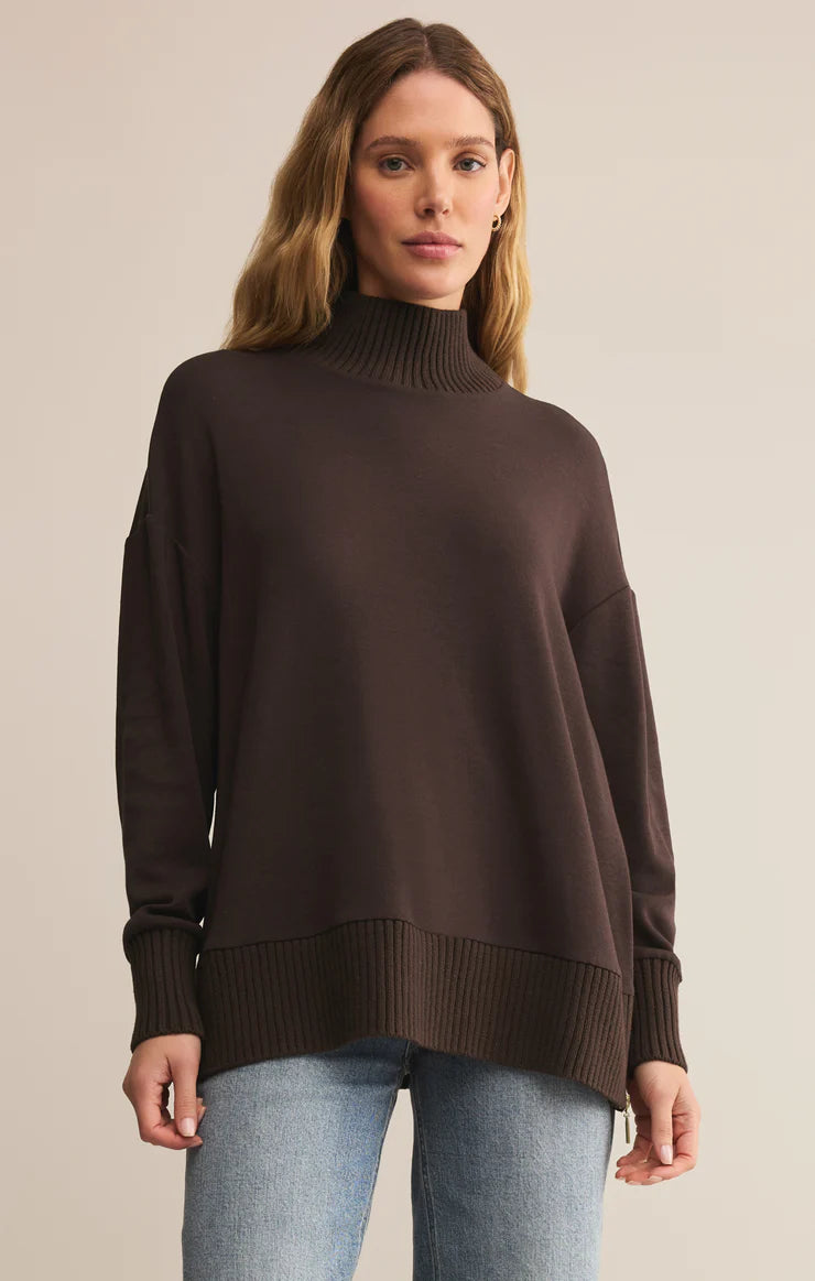 Sable Mock Neck Sweatshirt