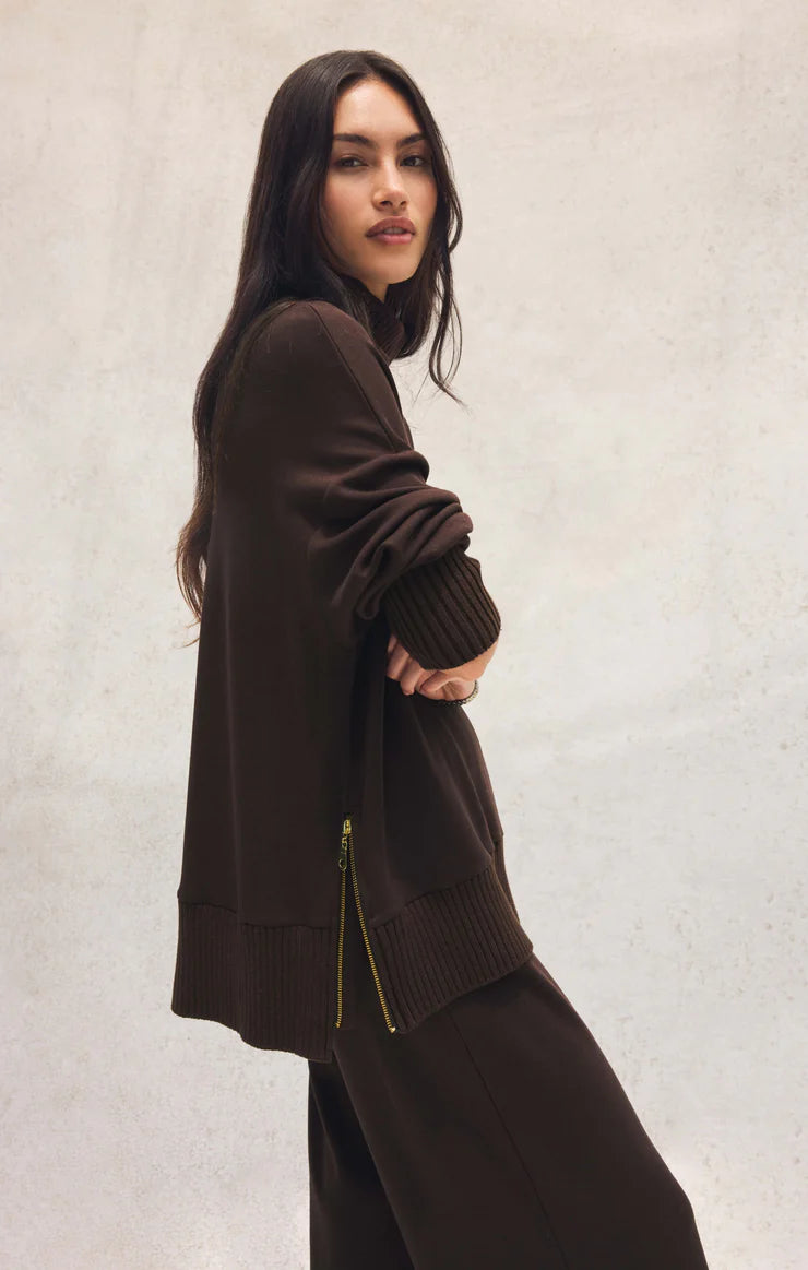 Sable Mock Neck Sweatshirt