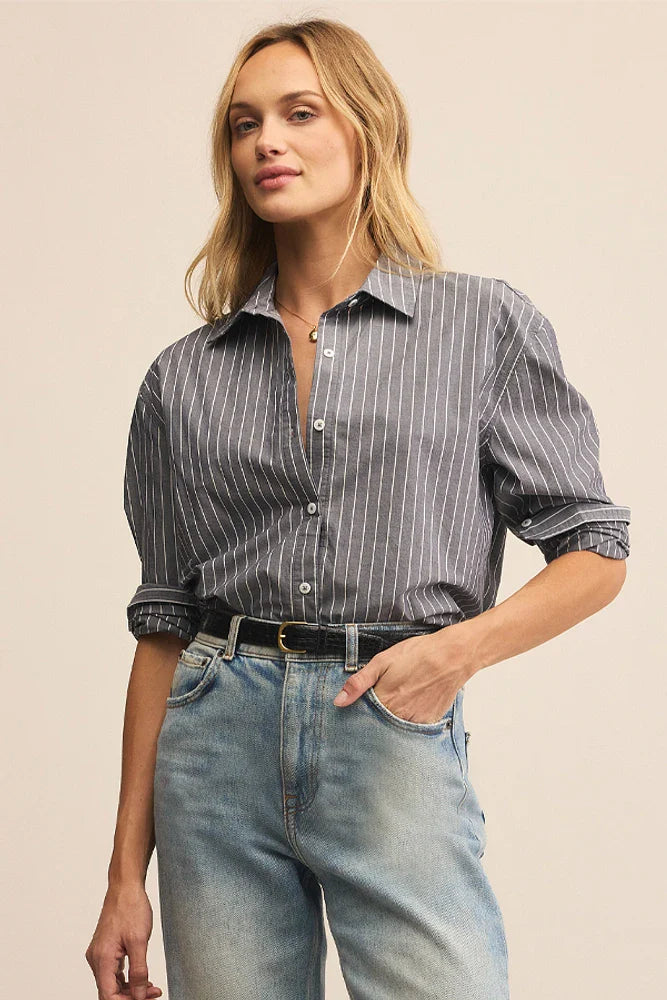 Seaport Striped Button Up