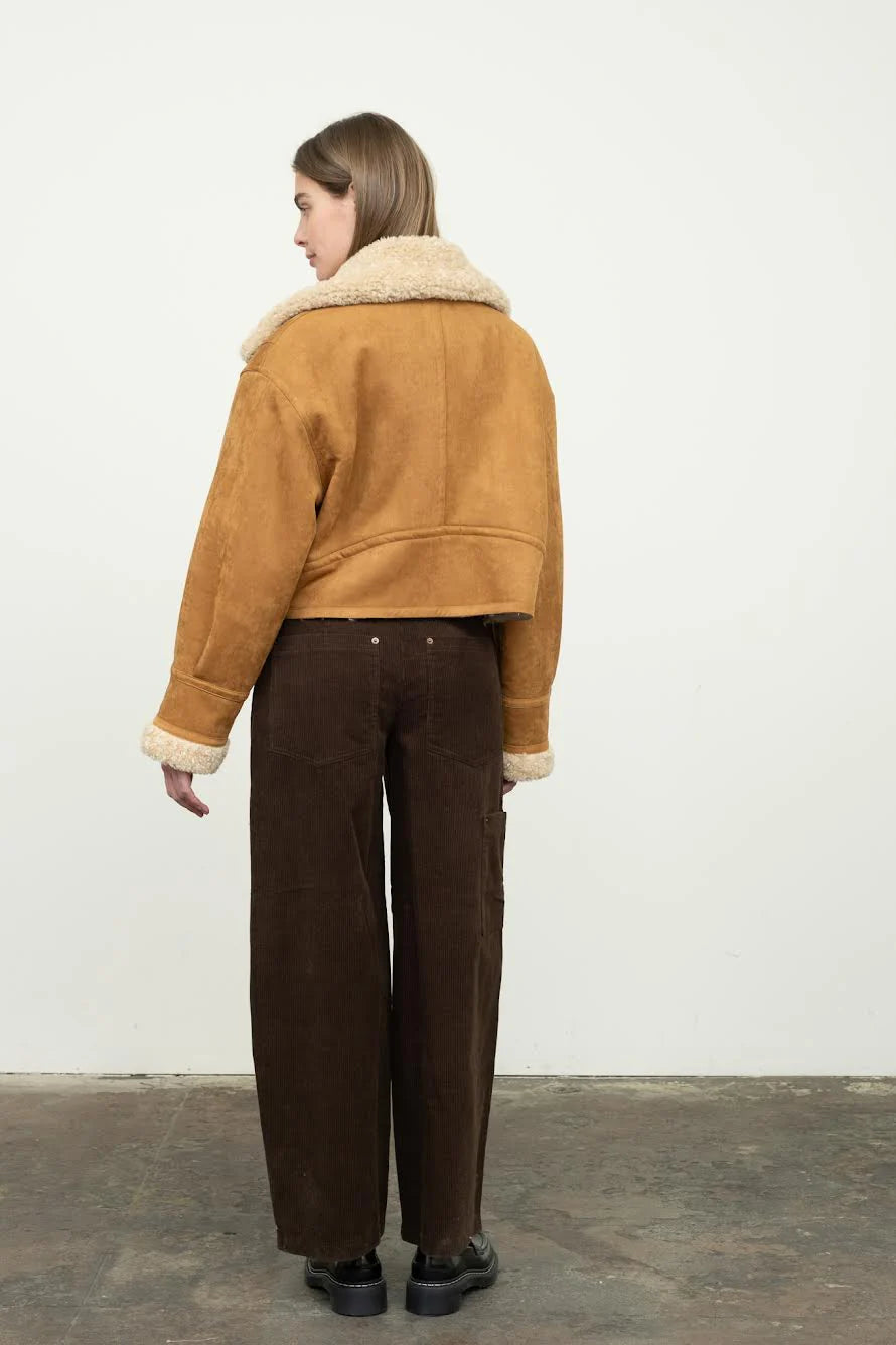 Faux Shearling Zip Up Jacket