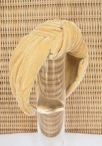 Velvet Top Knot Headband