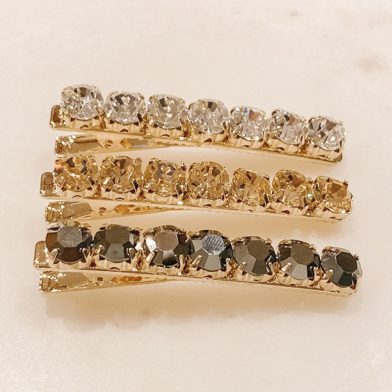 Stone Hinged Barrettes