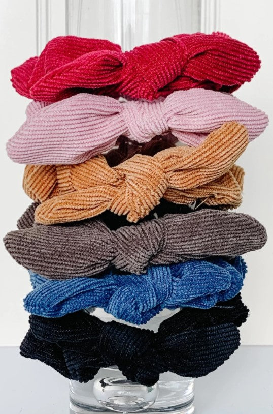 Corduroy Bow Scrunchie