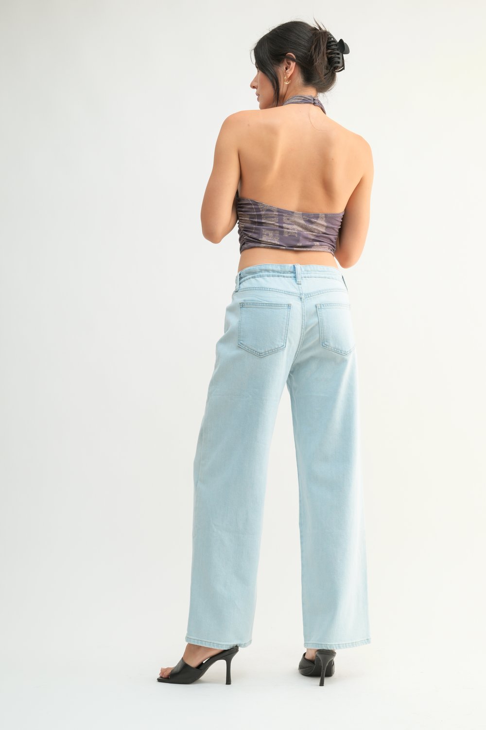 Kai Drawstring Wide Leg Denim