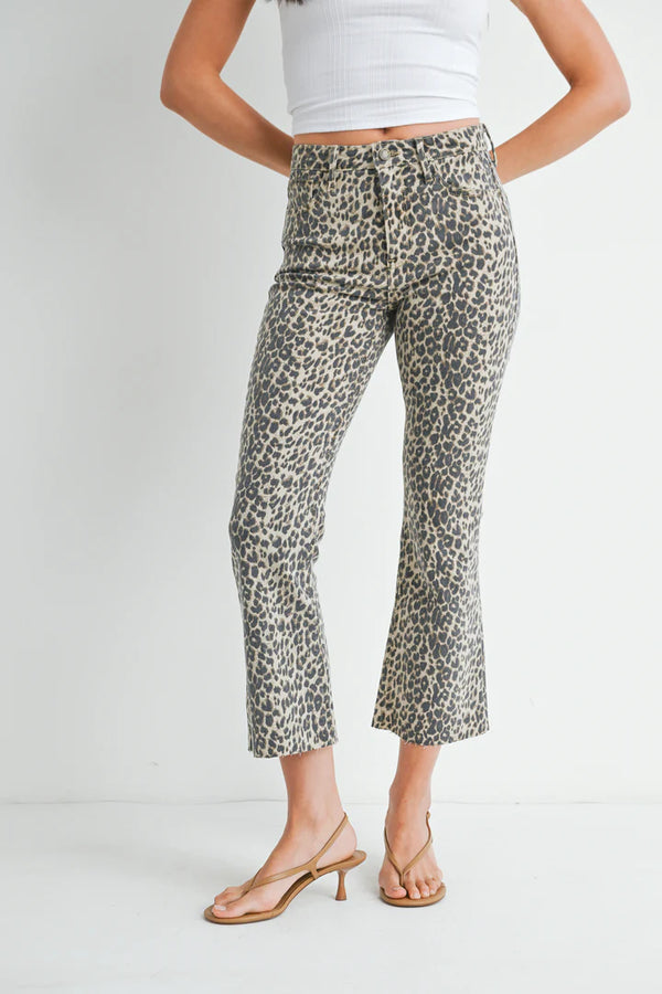 Leopard Crop Flares