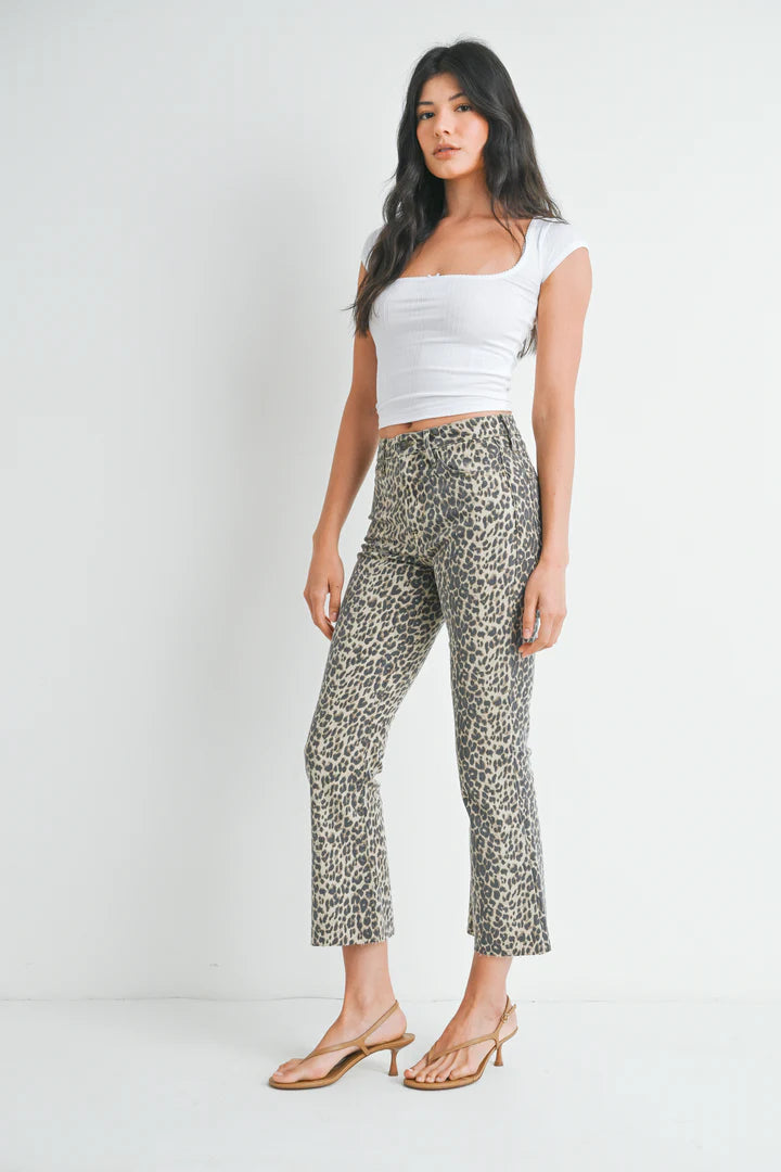 Leopard Crop Flares