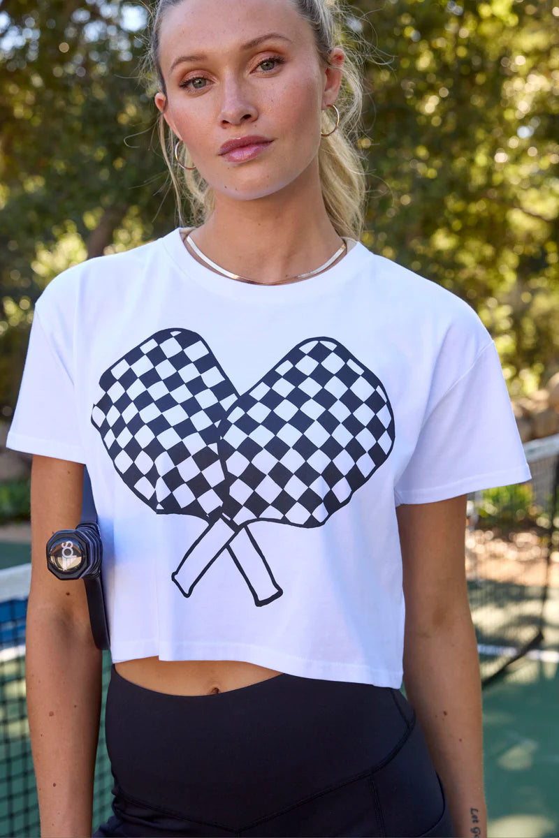 Paddles Up Crop Tee