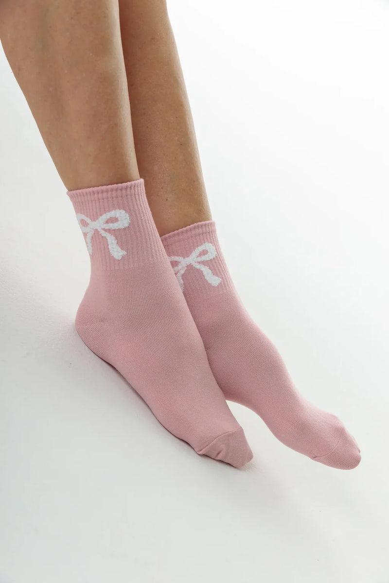 Soft Rib Bow Socks