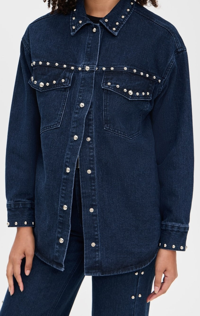 Studs Denim Shacket