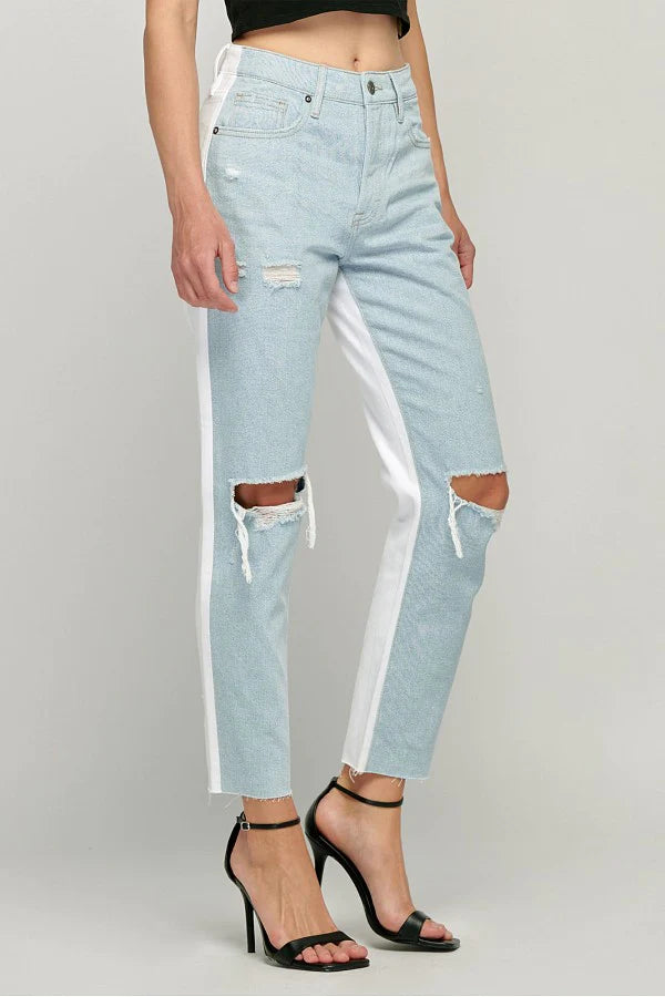 Tracey Two Tone Straight Denim