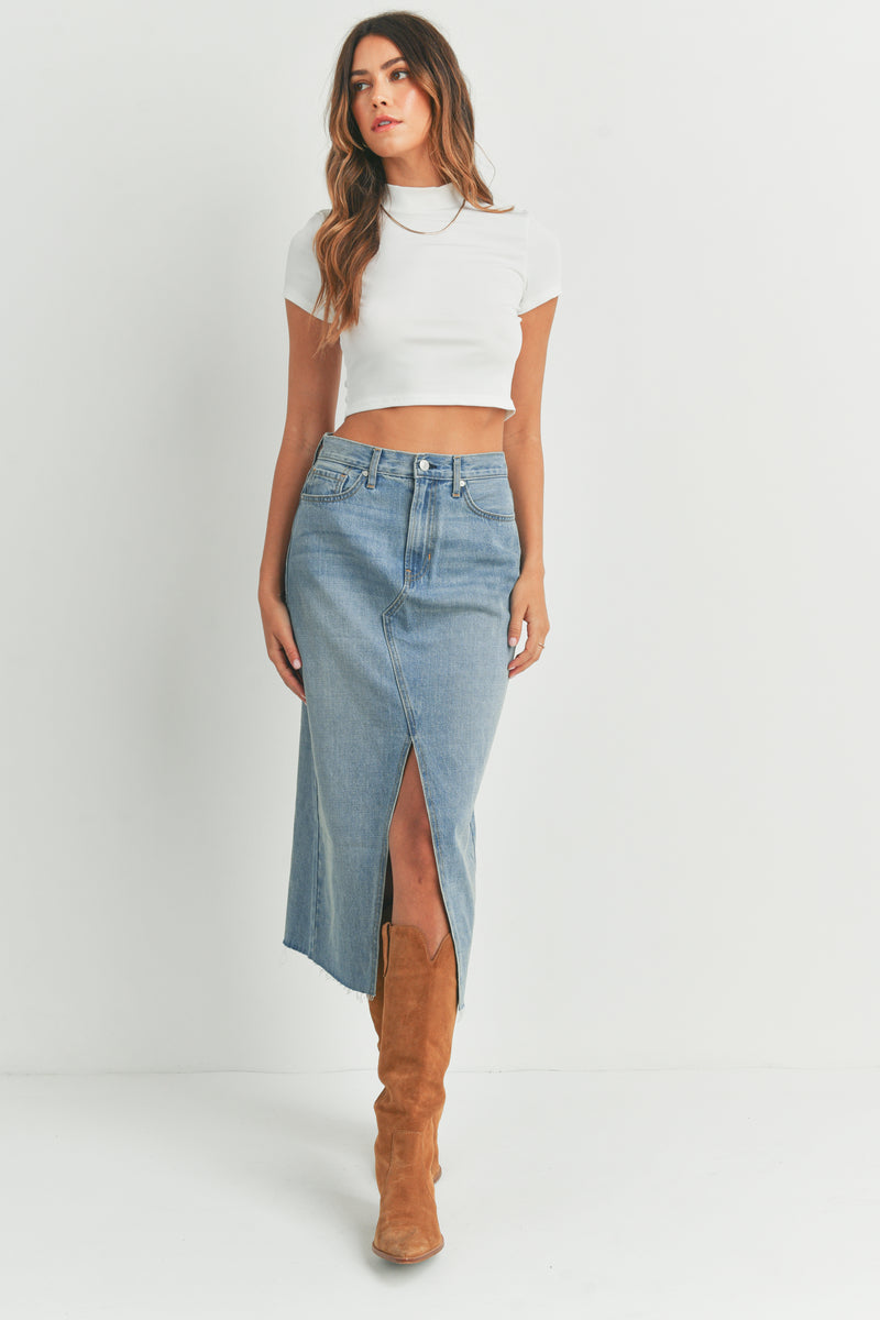 Denim Midi Skirt