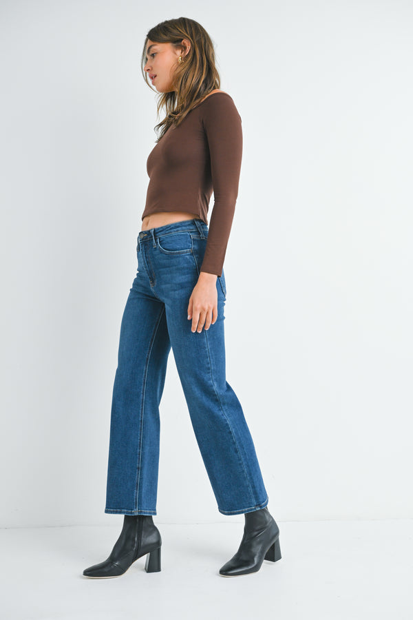 High Rise Wide Leg Denim