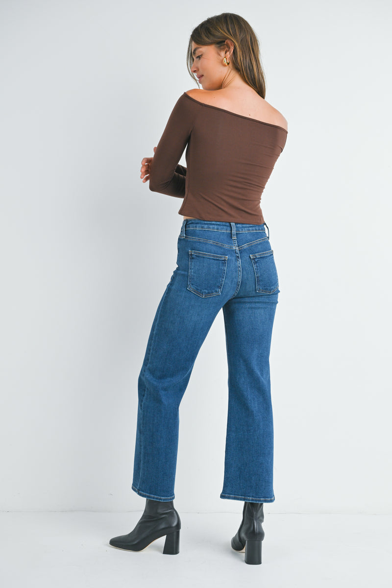 High Rise Wide Leg Denim