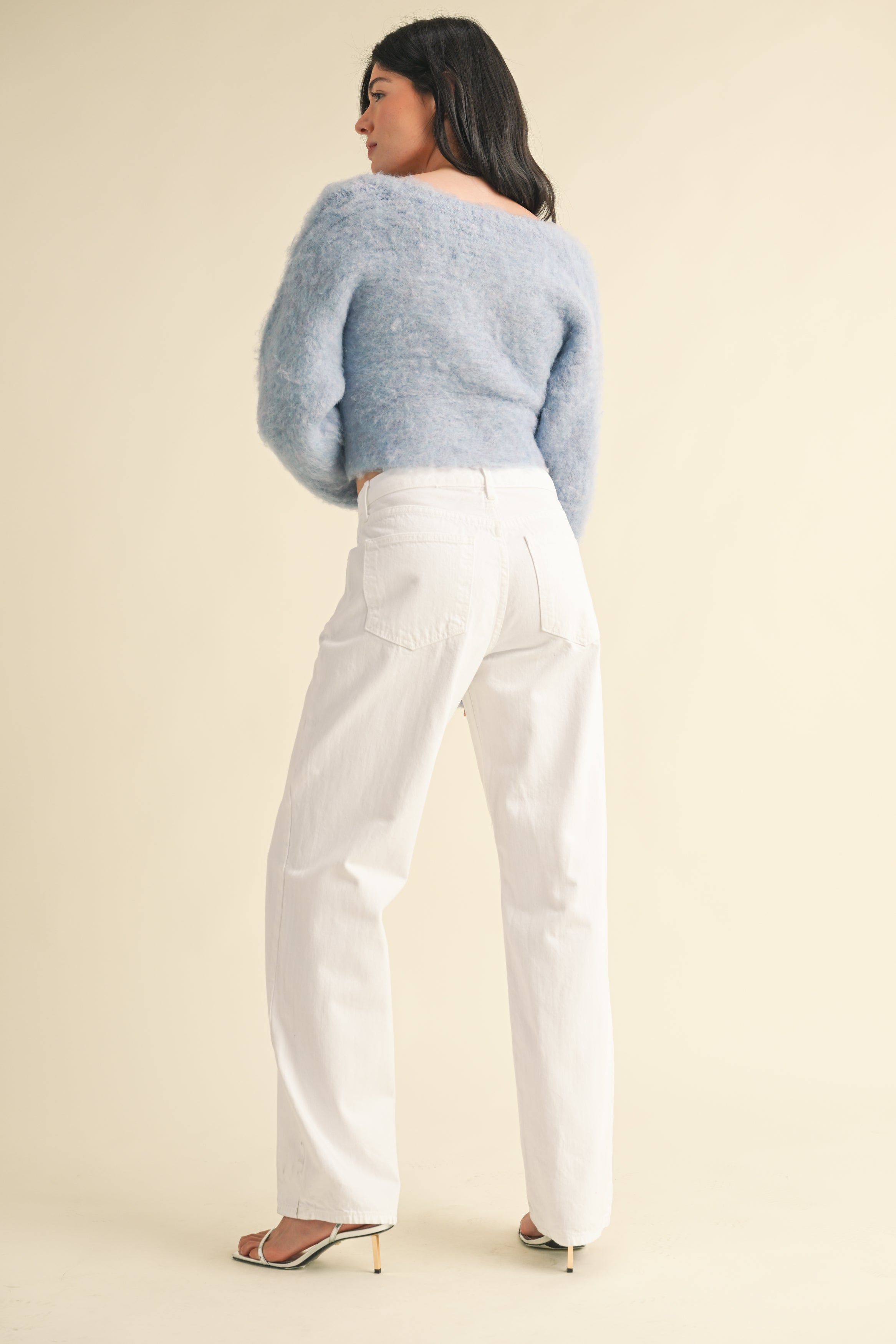 White Relaxed Straight Denim