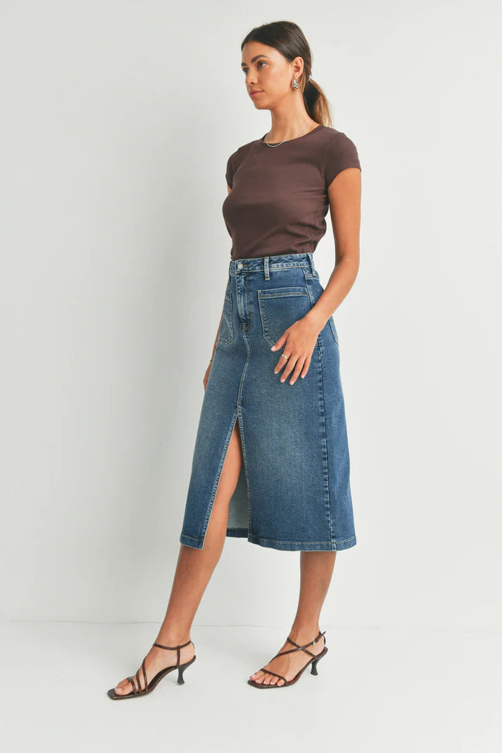 Utility Pocket Midi Skirt