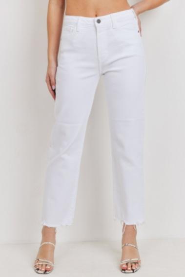 White High Rise Vintage Straight